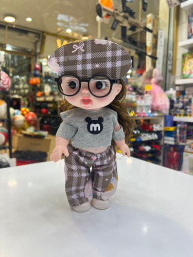 عروسک عینکی کپلی موزیکال موها دوختی